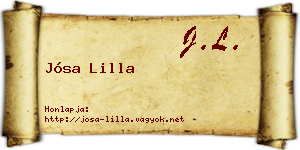 Jósa Lilla névjegykártya